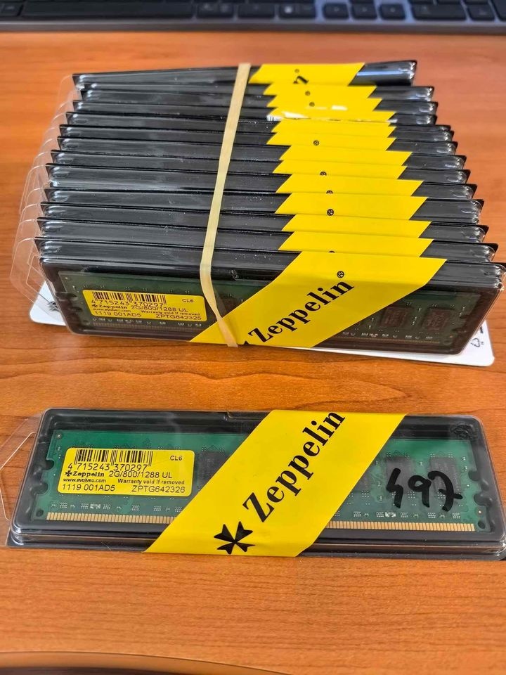 15x Paměť RAM Zeppelin DDR2 2Gb 800MHz