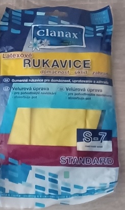 Clanax Standard Rukavice latexové S-7 malé 1 pár