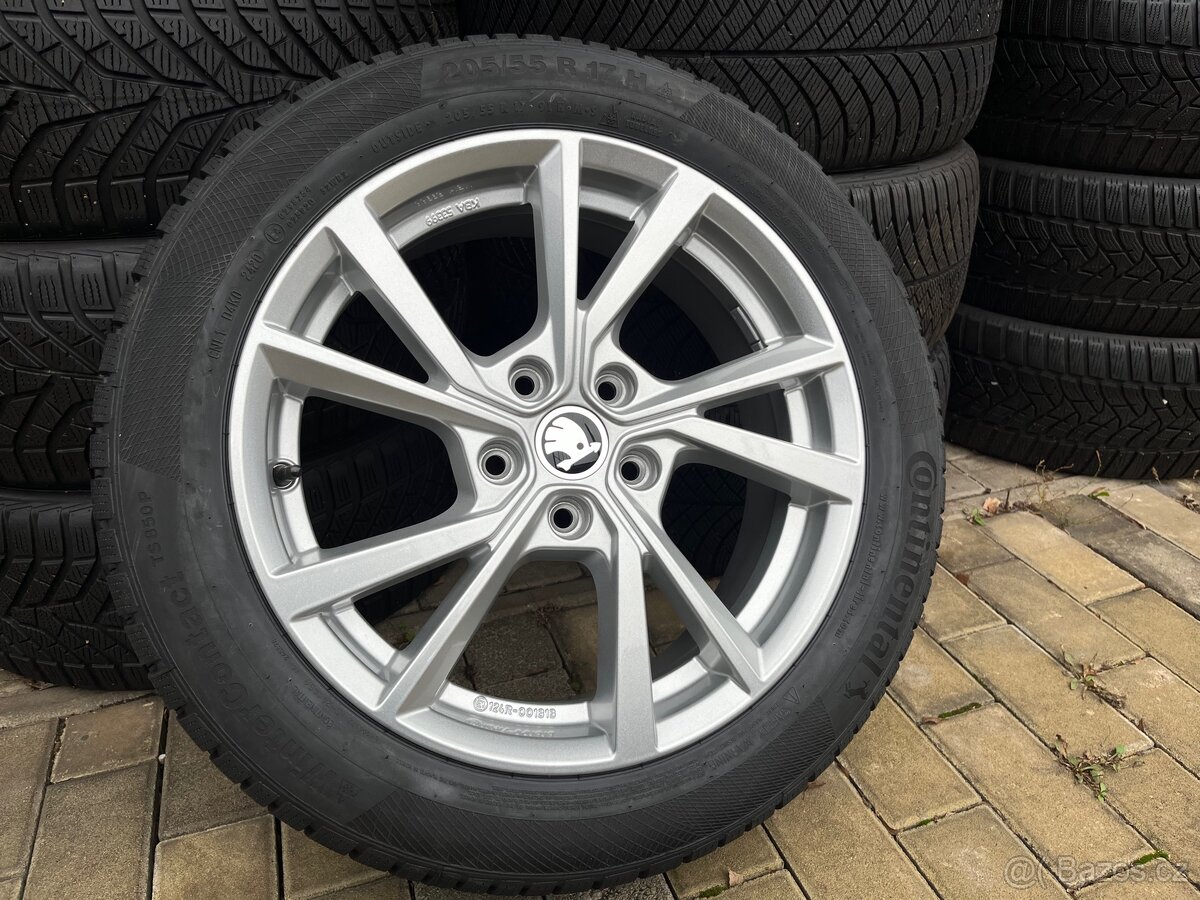 Nová zimní ALU kola Škoda Octavia 4 (205/55 R17 Continental)