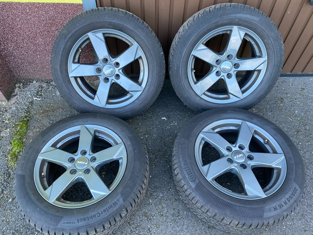 VW Touran Alu kola 16" Rial 5x112 zimni