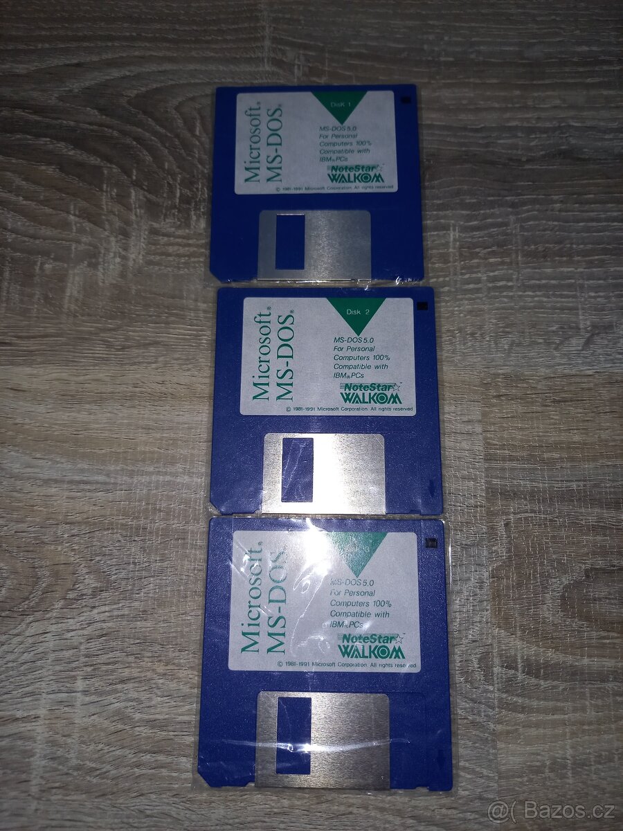 MS-DOS 5.0 instalační diskety