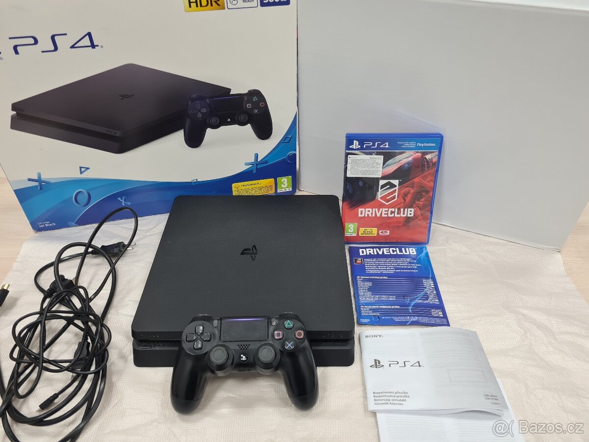 Playstation 4 slim kompletní balení první majitel ,top stav