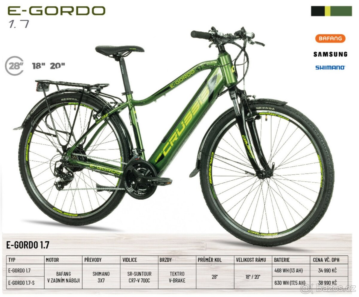 Trekové elektrokolo Crussis e-Gordo 1.7 (2023) – rám 18″