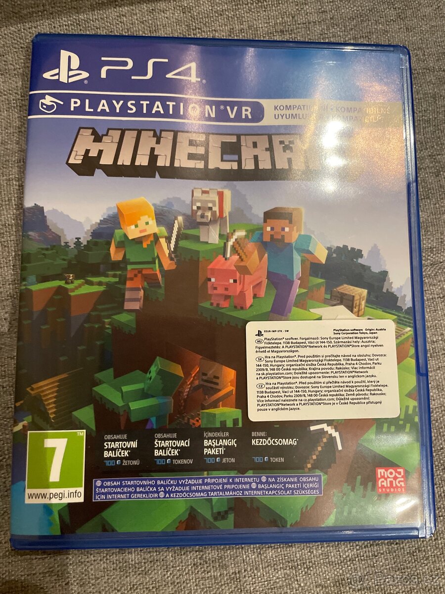 Hra Minecraft na PS4