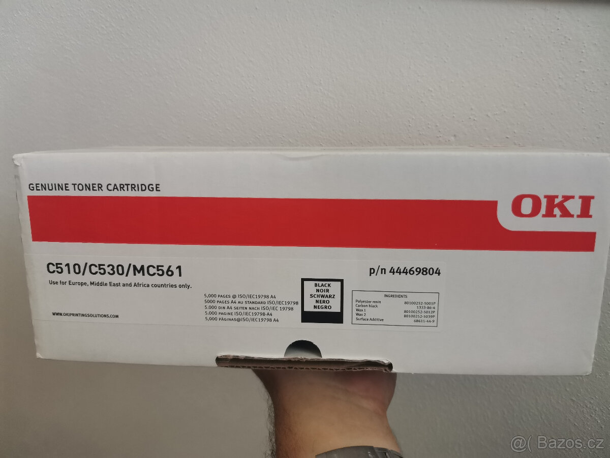 Originální toner OKI 44469804 5000 stran černá MC561 C510