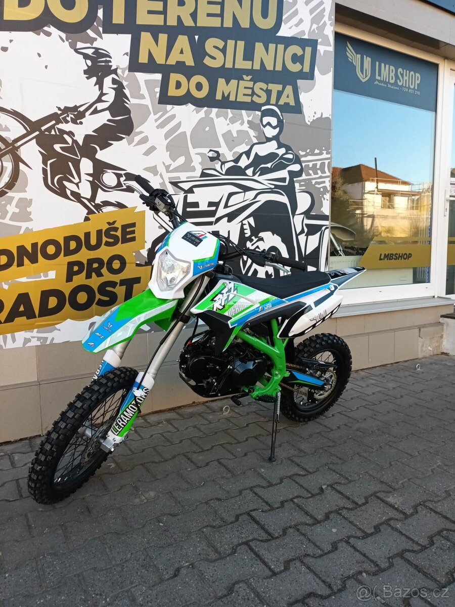 Pitbike Thunder 125cc 17/14 zelená, možnost na splátky