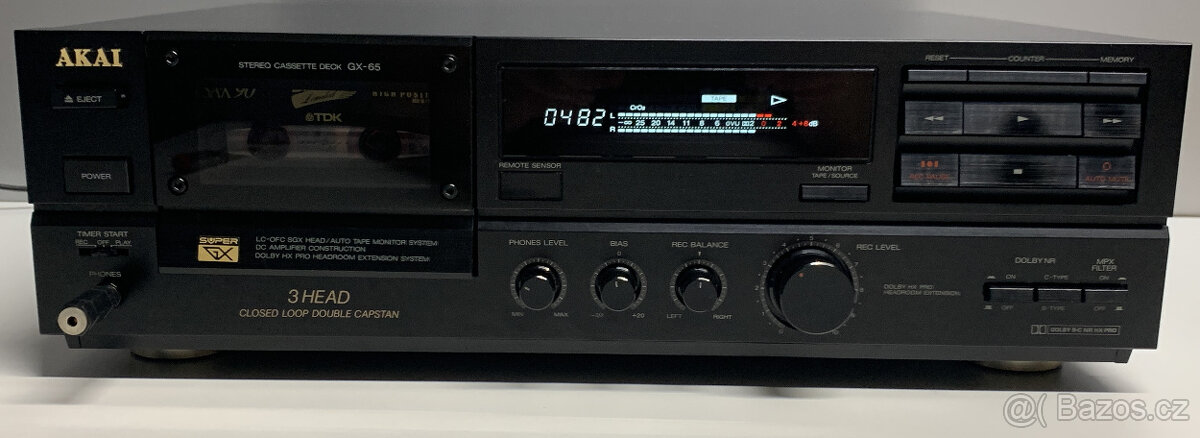 AKAI GX-65 Cassette Deck/ DolbyB-C/ HX PRO/ MPX/ 3 head