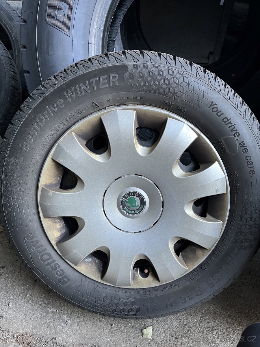 Sada plechových zimních kol Škoda Octavia 3 195/65 R15