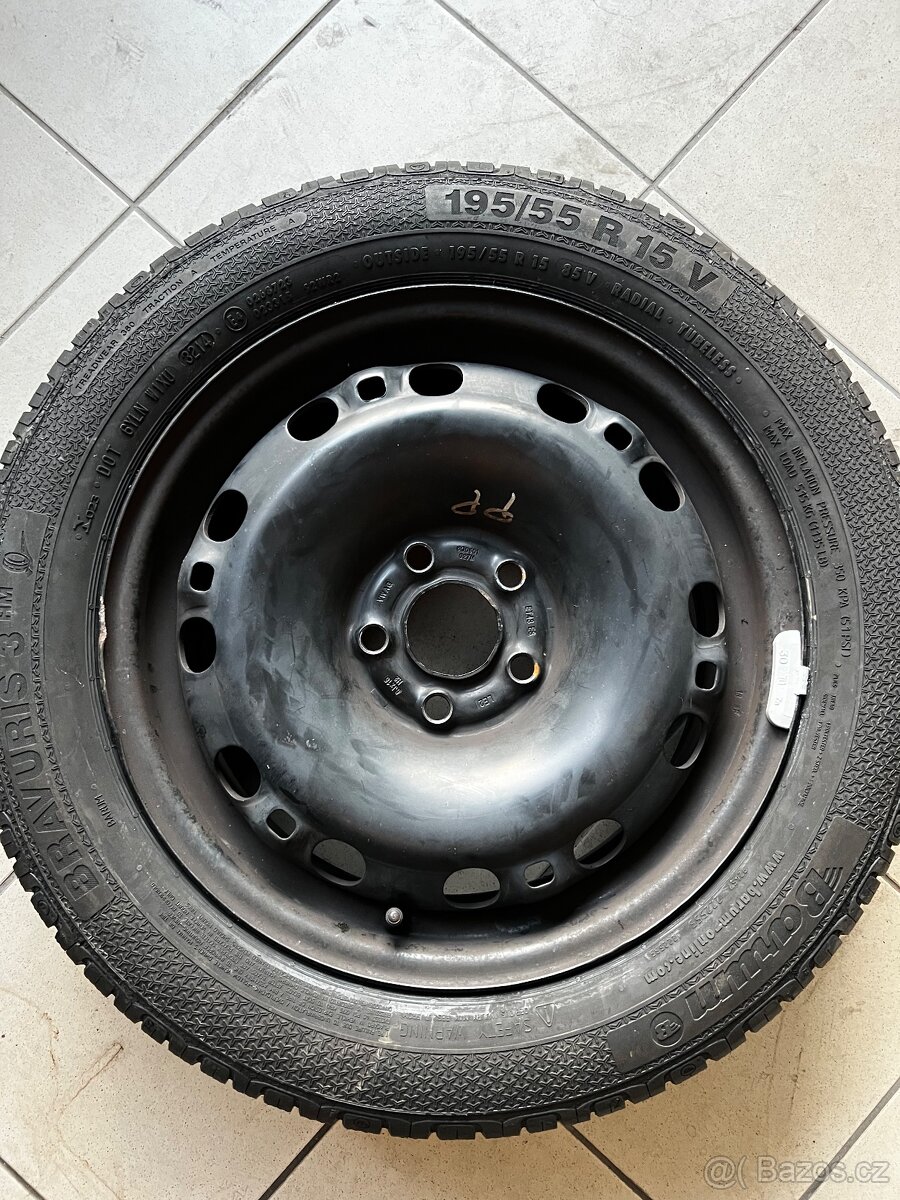 REZERVA 5x100  + nová pneu 195/55 R15