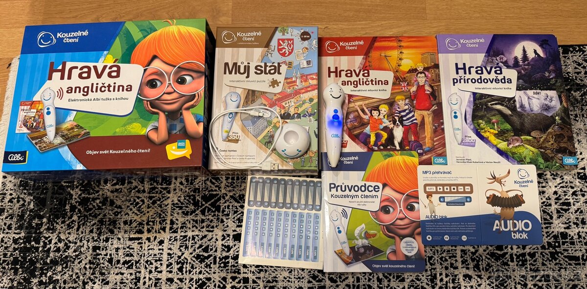 Albi tužka, hravá angličtina a přírodověda, puzzle můj stát