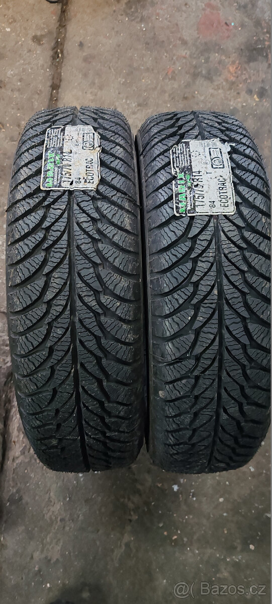 2 zimní pneumatiky MARIX 175/70R14 84T 8,00mm