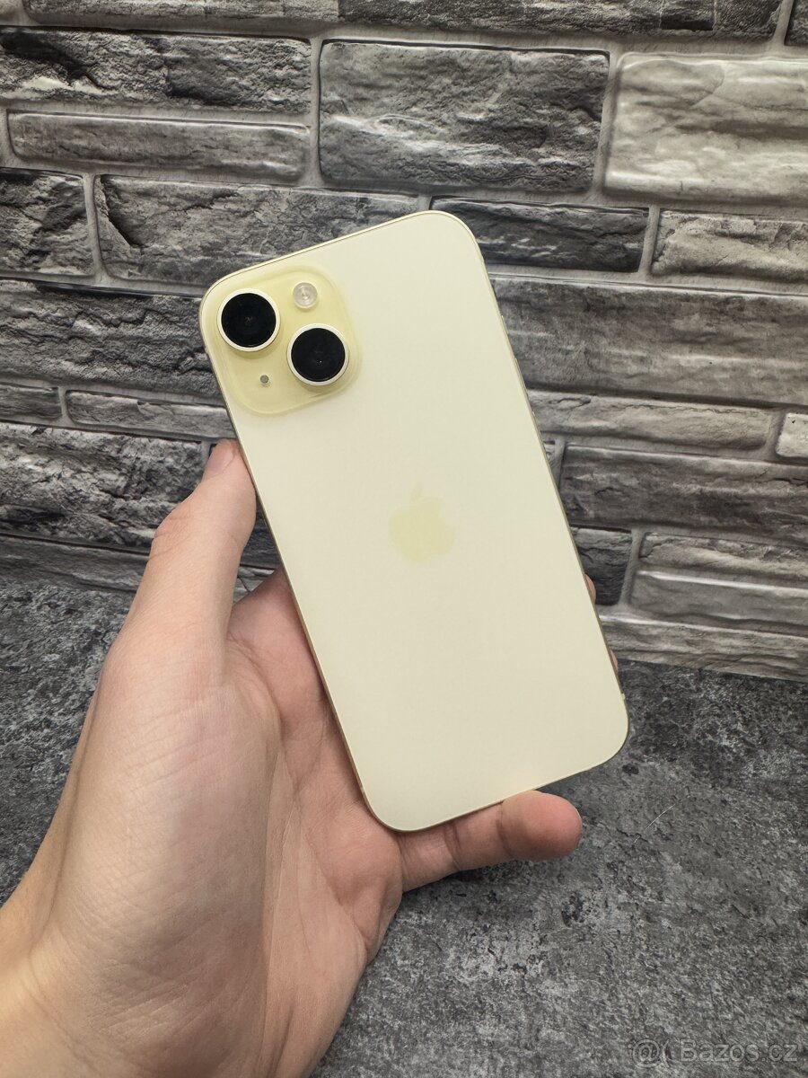 iPhone 15 128GB Yellow, baterie 90%