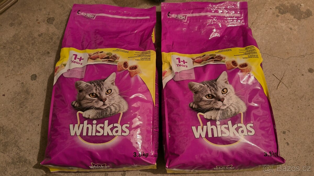 Granule pro dospělé kočky Whiskas + kapsičky