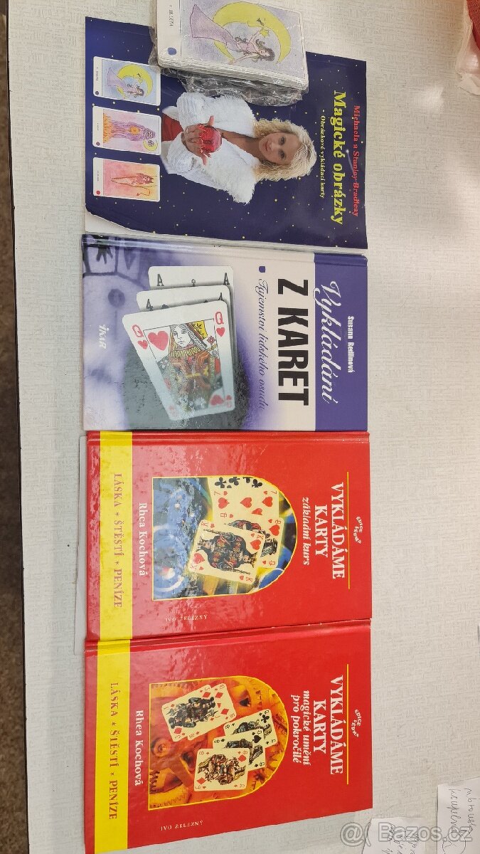 4 Knihy o vykládání karet, pošt. zdarma