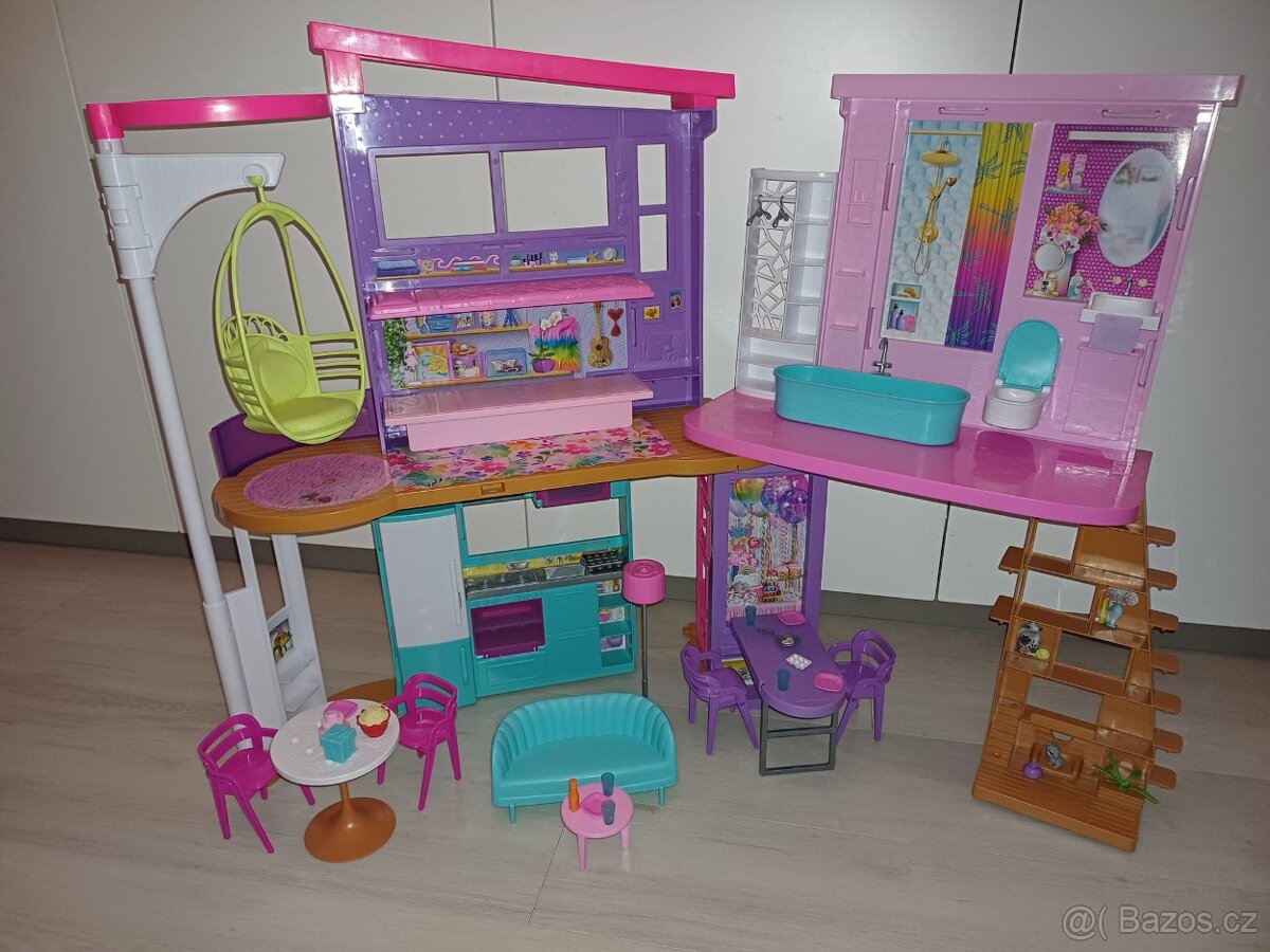 BARBIE VELKÝ PRÁZDNINOVÝ DOMEČEK PRO PANENKY HCD50