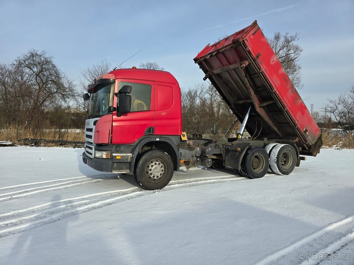 TŘÍSTRANNÝ SKLÁPĚČ SCANIA R420 r.v.2009, EURO 5, ZVEDAČKA