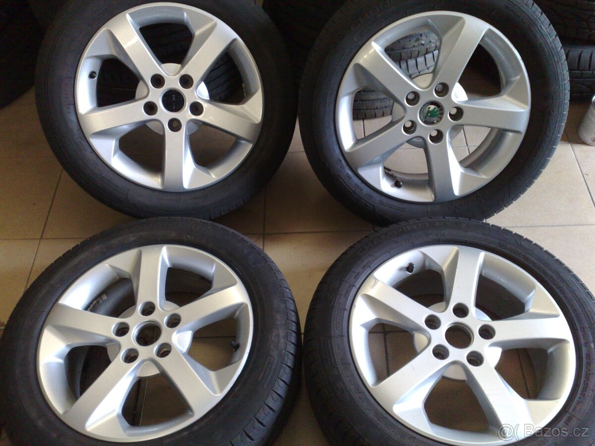 alu kola 5x112 r16 škoda-pneu 205/55/16