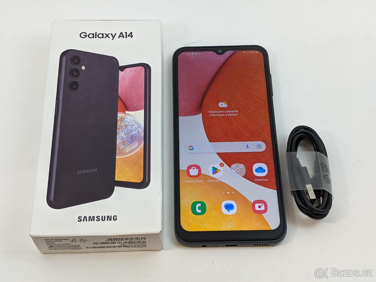 Samsung Galaxy A14 4/64gb black. Záruka 6 měsíců.