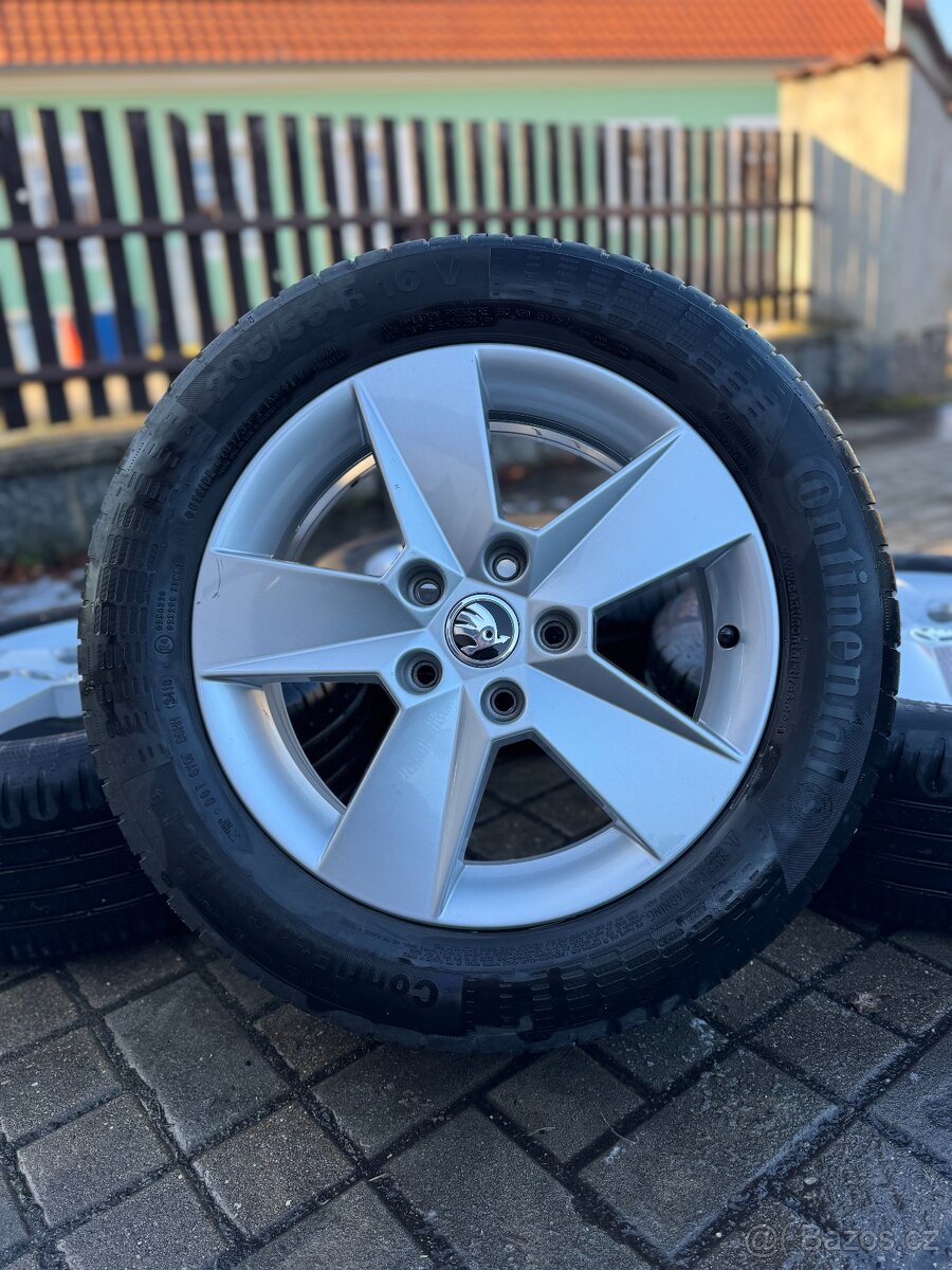 ORIGINÁL Alu Škoda Ilias R16, 5x112 - LETNÍ PNEU