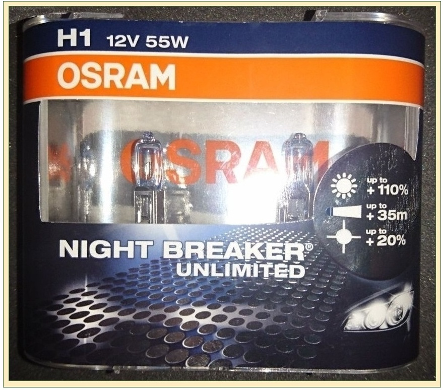 Nové OSRAM H1 12V 55W NIGHT BREAKER blistr - 2ks