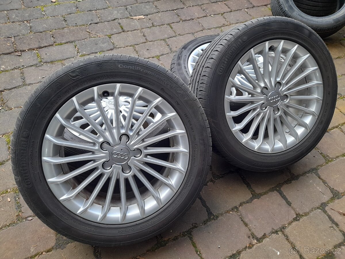 ALU kola,sada,originál AUDI SLINE, 225/50 R17, 5x112, TOP