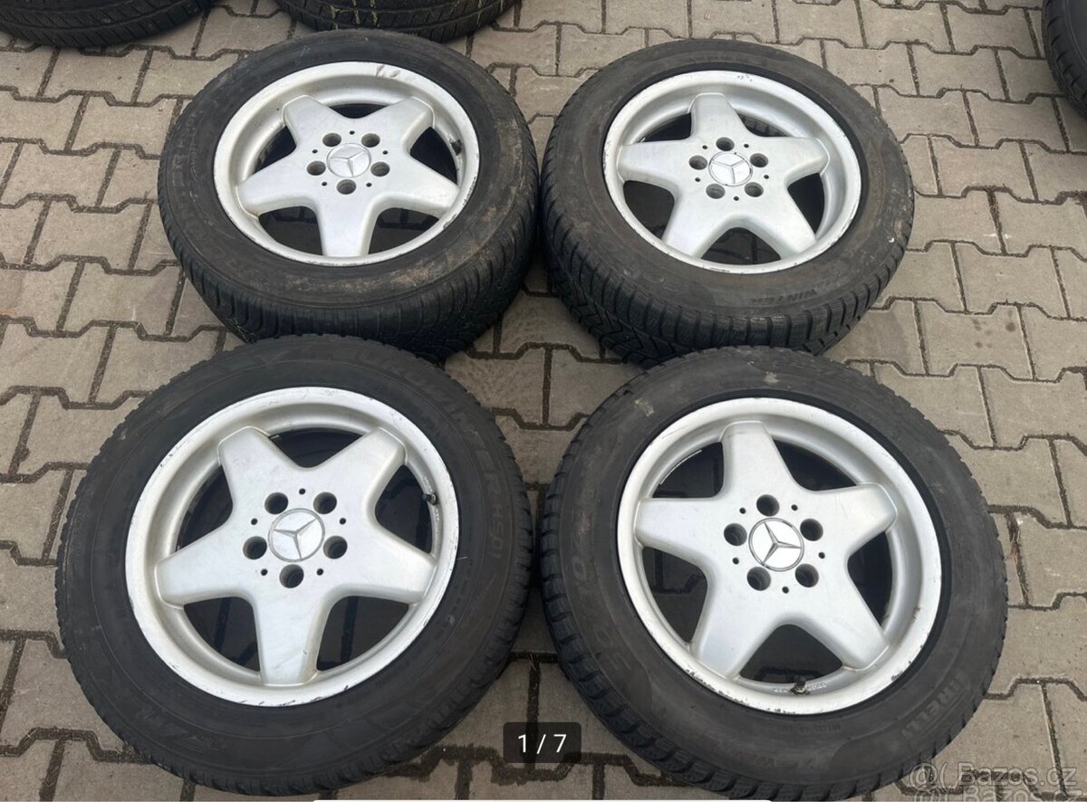 4x al kola 5x112 16 + pneu zimní 225/55 R16