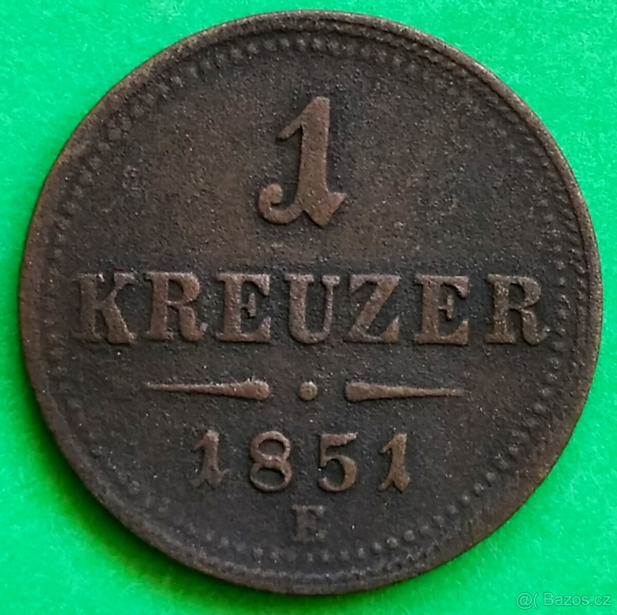 1 Krejcar 1851 E KARLSBURG František Josef I. VZÁCNÁ