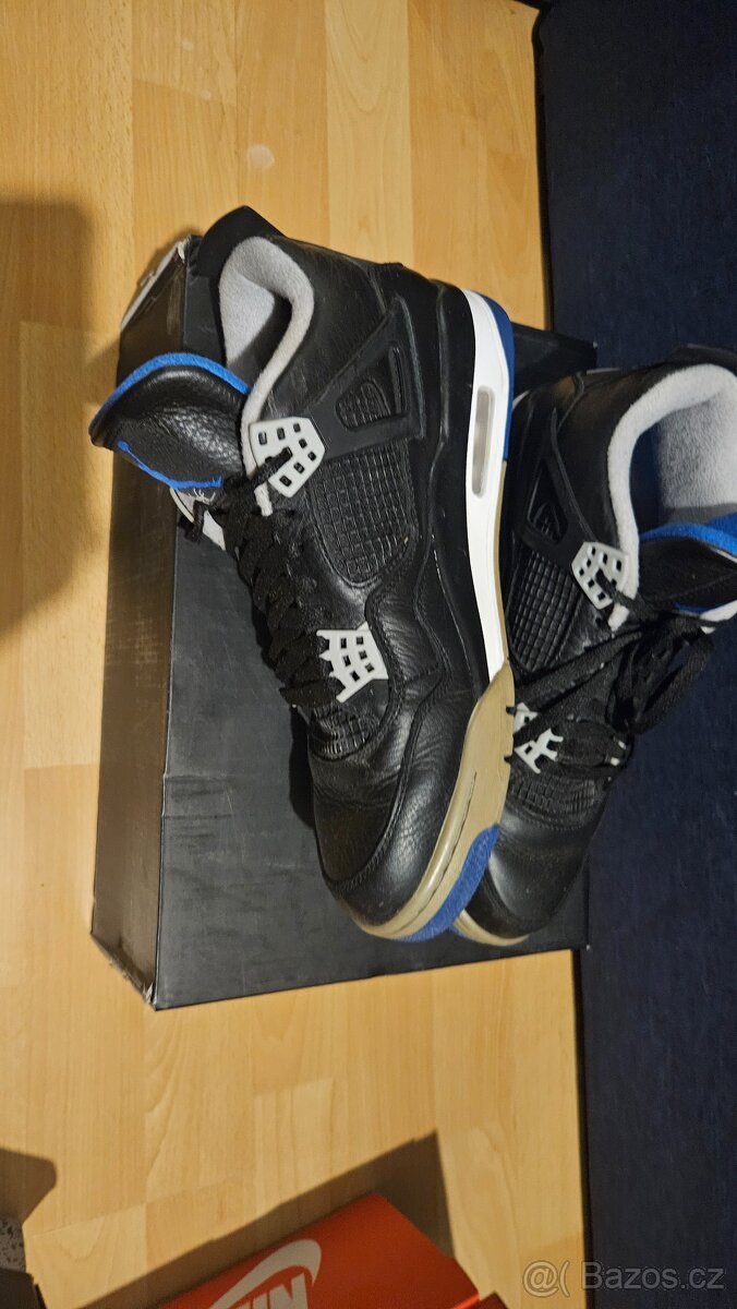 Air Jordan 4 Retro Black/ Game Royal-Matte Silver