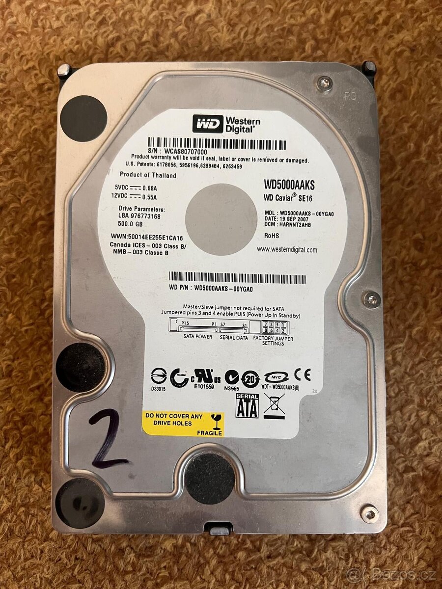 WD Caviar SE16 500GB/WD5000AAKS