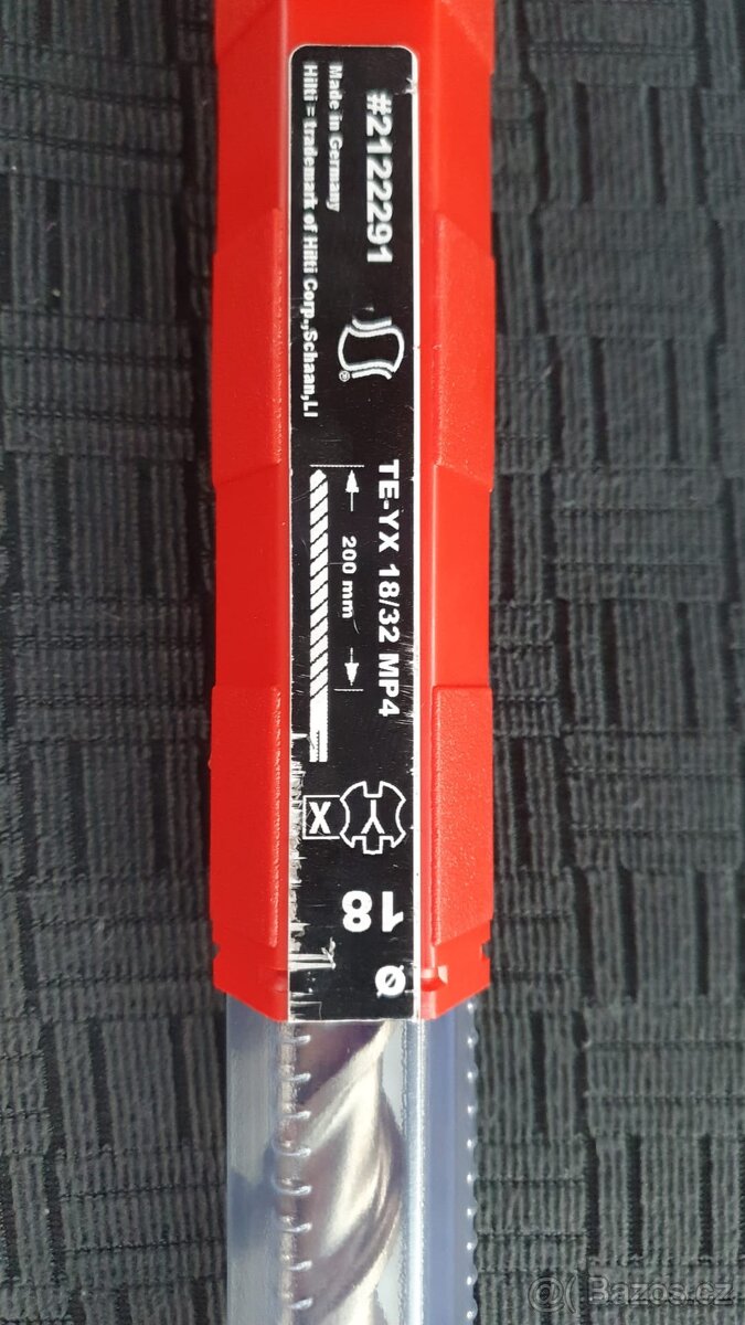 HILTI PŘÍKLEPOVÝ VRTÁK METRICKÝ TE-YX 18/32 a 22/32  MP4