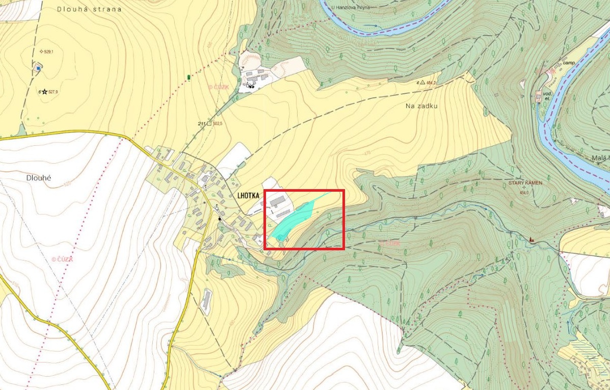 Prodej pozemků v ploše rekreace,  2 777 m2  Lhotka u Vítkova