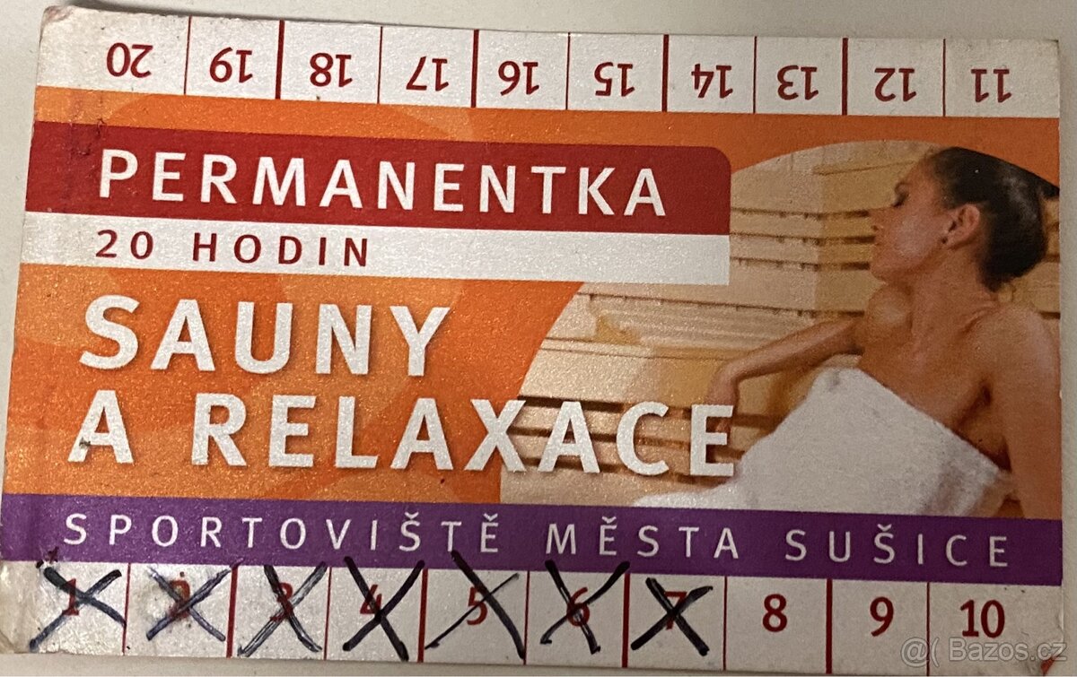 Sauna, bazén, permanentka