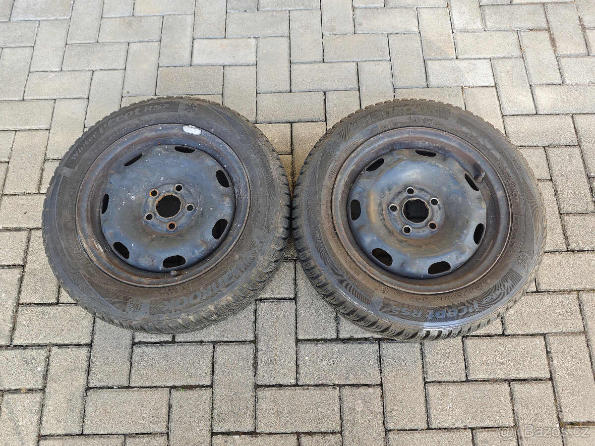 Škoda Fabia-zimní kola HANKOOK 185/60 r14,5x100mm