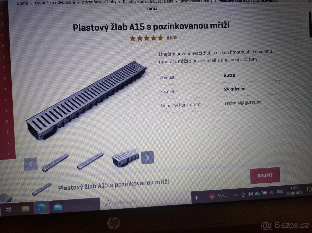 Plastový žlab