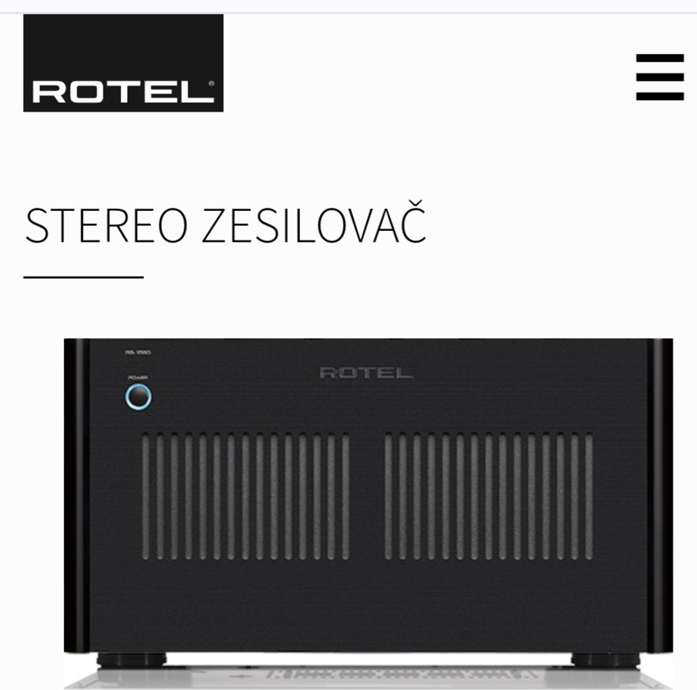 Koncový zesilovač Rotel