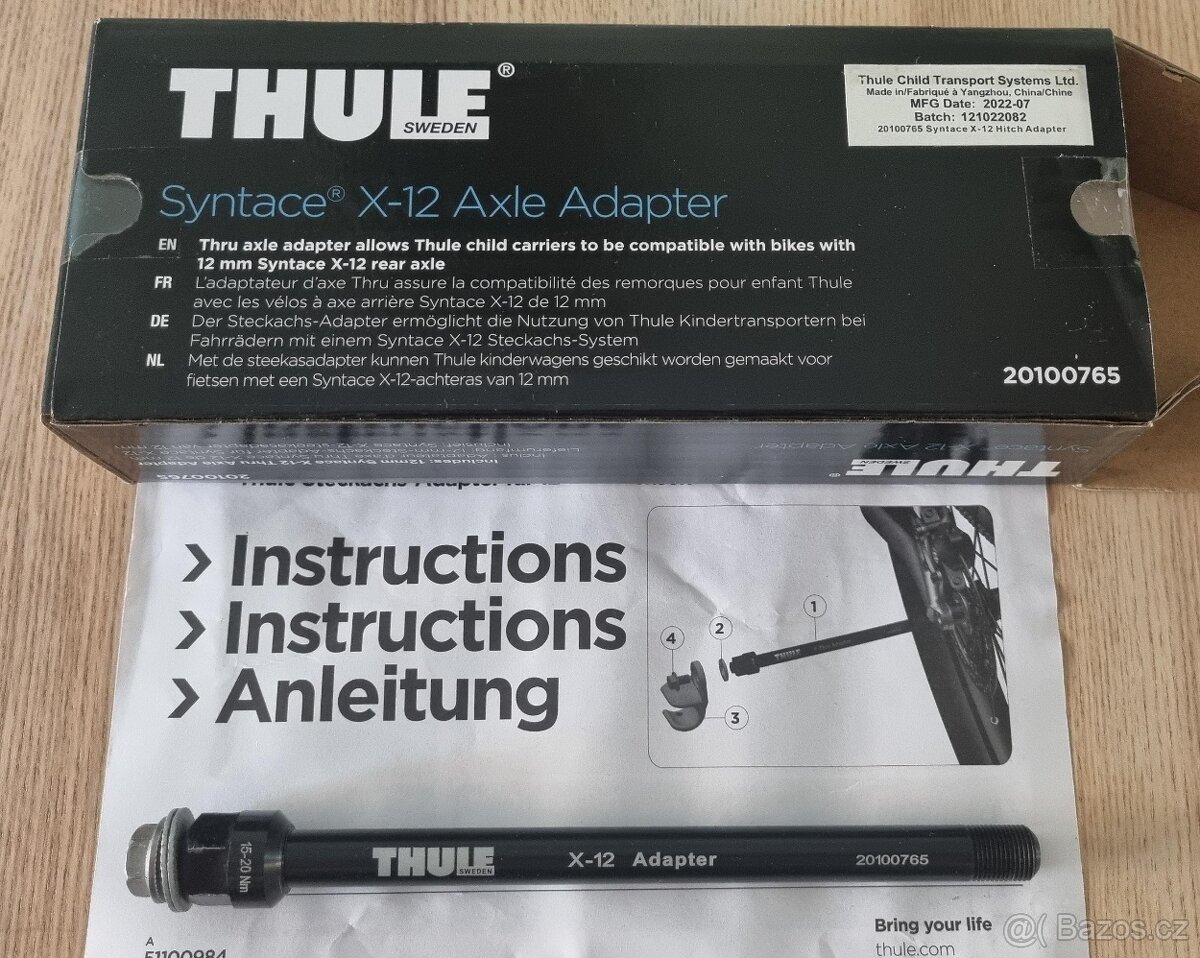 Zadní osa Thule Syntace X12 M12x1.0 160mm