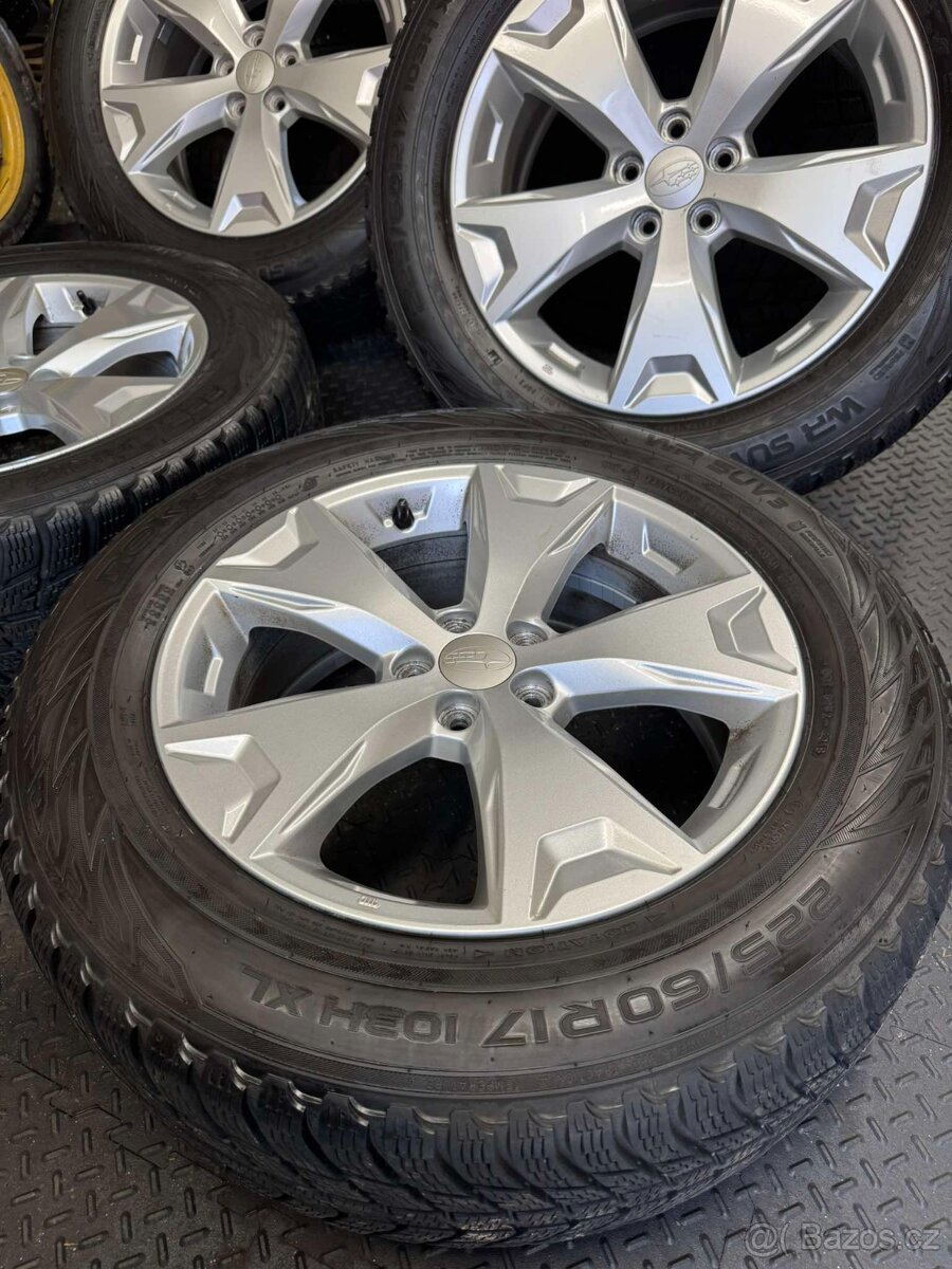 ALU kola Subaru 5x100 r17 ET48 / zimní Nokian 7mm