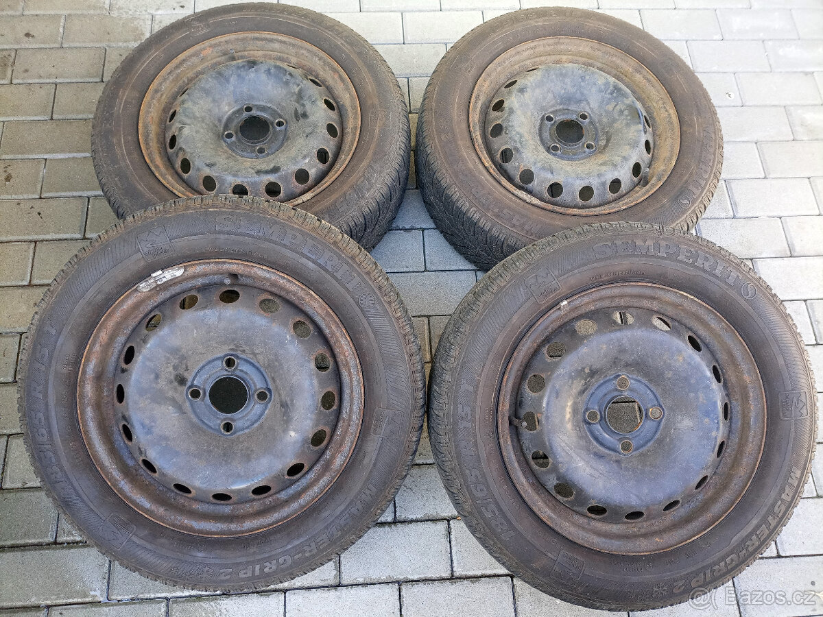 sada disků 15" 4x100 se zimními pneu na Grande Punto, Opel