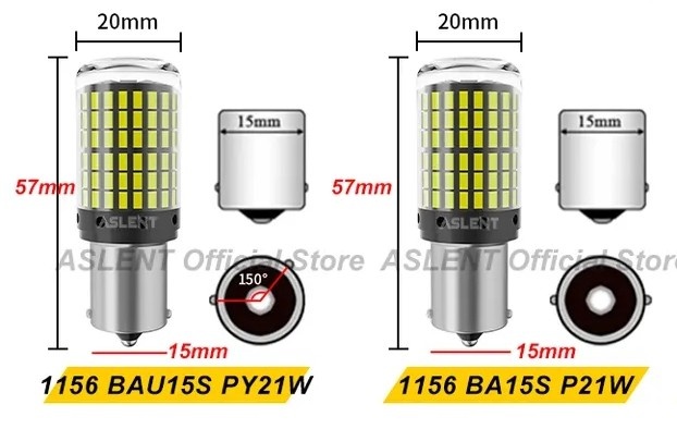 LED zpátečky Canbus BA15S P21W