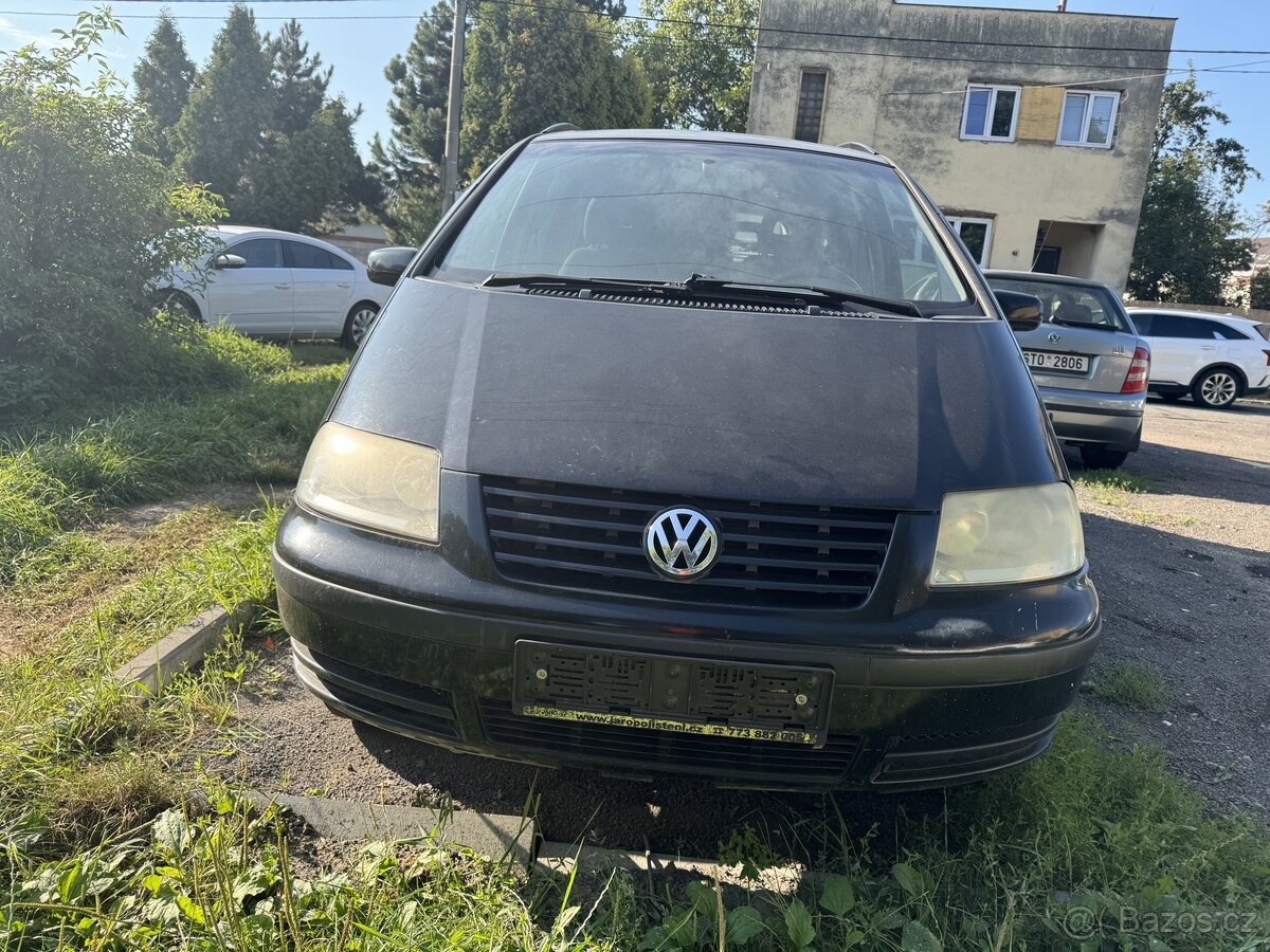 VW sharan Vsechny dily, motor 2,0 benzin KO, prevodovka ok