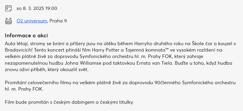 Harry Potter Film + živý orchestr