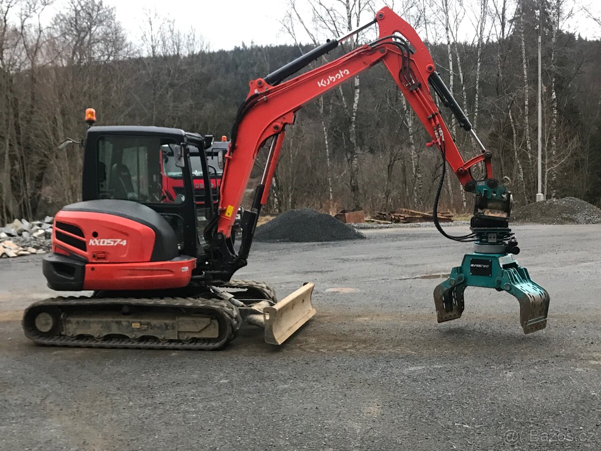 Kubota bagr KX057-4, 4200H, Powertilt, video