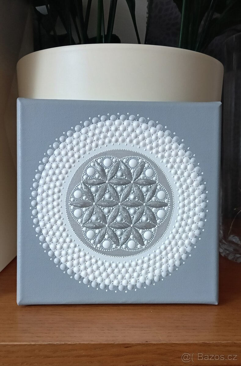 Mandala Květ života dotart 20x20