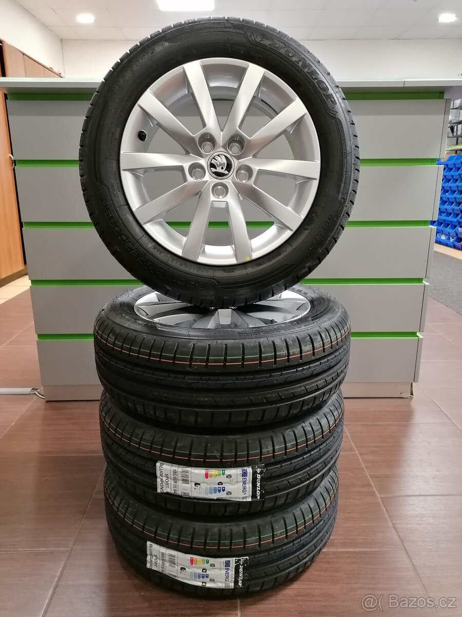 Nová letní orig. sada Fabia III, Rapid 185/60 R15 Dunlop