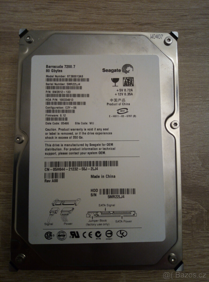 Seagate Barracuda 7200.7 ST380013AS SATA