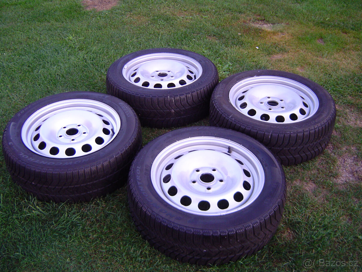 4XZIMNÍ PLECHOVÁ KOLA ŠKODA OCTAVIA II, III 205/55 R16