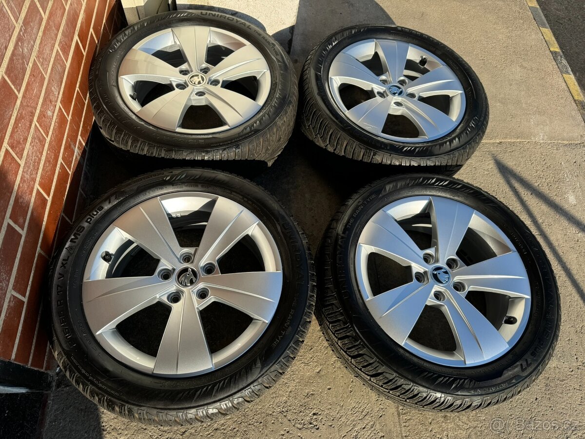 Alu 17" 5x112, škoda TRITON , zimní 90%, TOP, SUP3