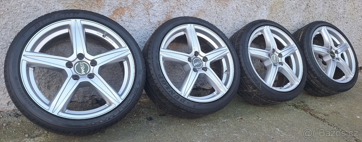 Alu kola R18 5x112 Proline + letní pneu 225/40/18