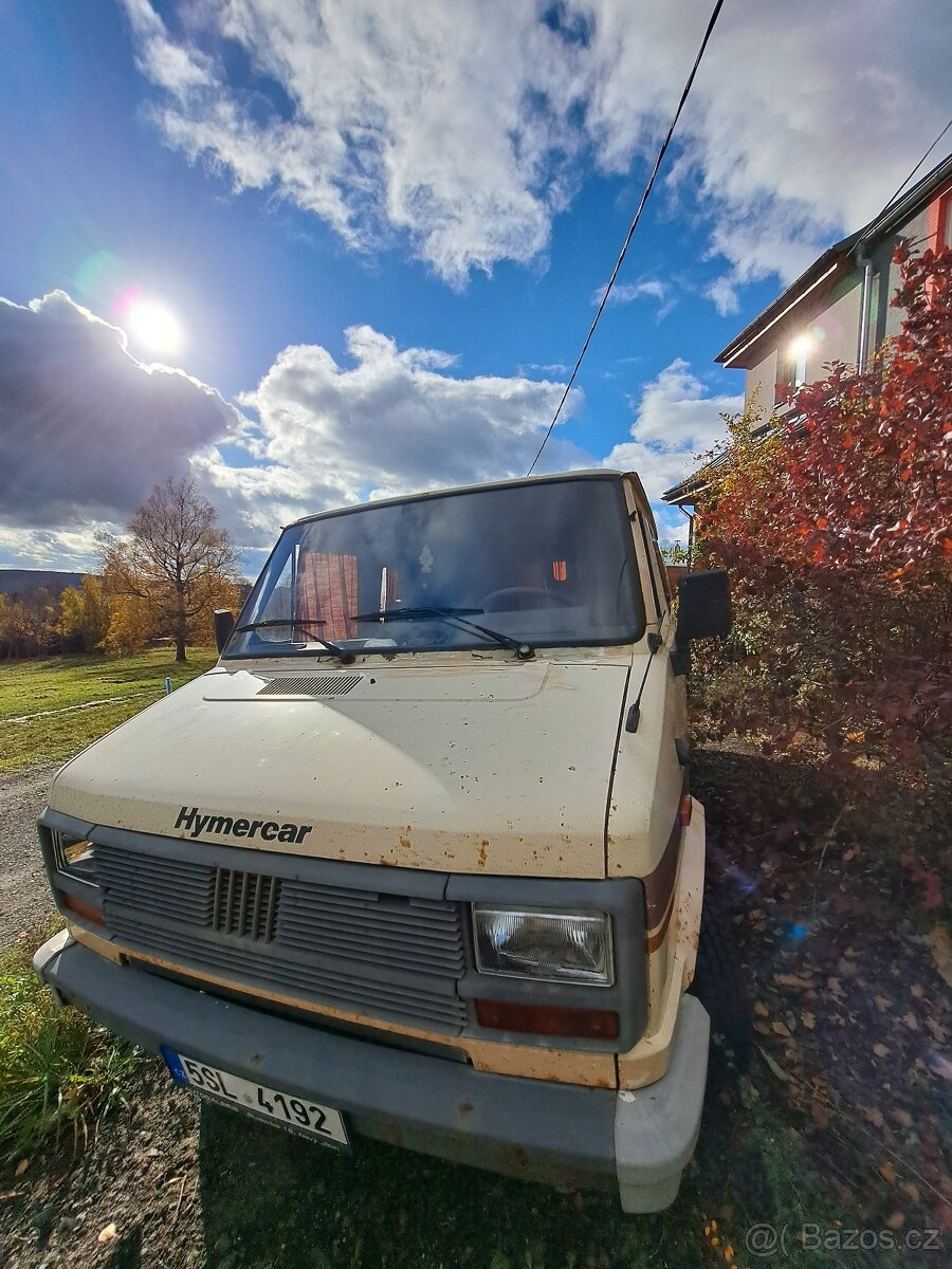 Fiat Ducato Hymercar rok 1985 benzín 1,8 51kW Veterán