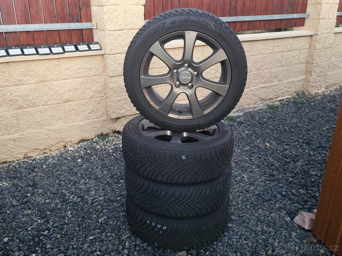 Prodám zimní sadu pneu 215/55R17 Hankook 7mm, ET46